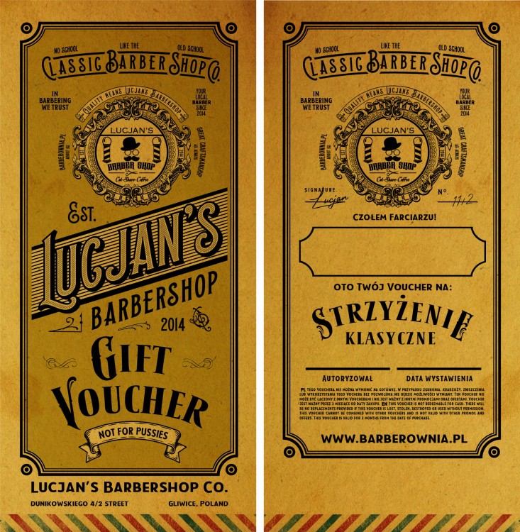 Kompleksowa usługa barberska w Lucjan's Barbershop Gliwice przy ul. Dunikowskiego 4/2