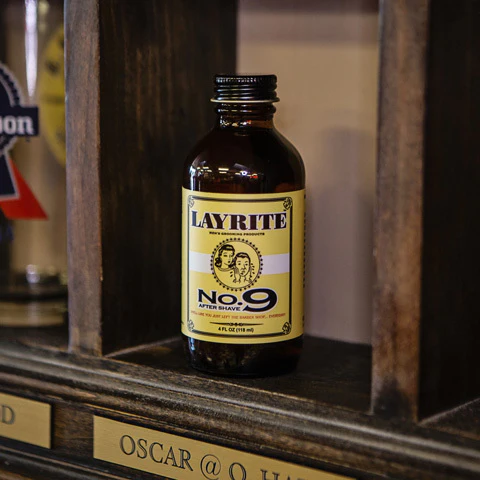 Layrite No.9 Bay Rum Aftershave – woda po goleniu dla mężczyzn, kojąca i odświeżająca pielęgnacja po goleniu z klasycznym zapachem rumu