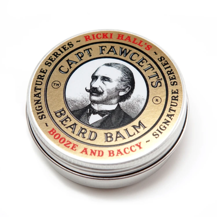 Capitan Fawcett Booze &amp; Baccy Beard Balm – balsam do brody o tytoniowo-alkoholowym zapachu, pielęgnacja i stylizacja zarostu